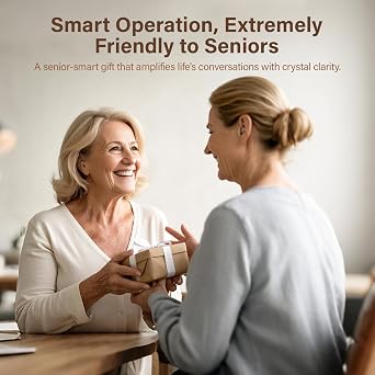 OTC Invisible Hearing Aids for Seniors, Rechargeable Hearing Amplifier for Adults, In-Ear Design with Noise Cancelling & High-Fidelity Sound, 5 Volume Control and Touch Controls for Hearing Loss