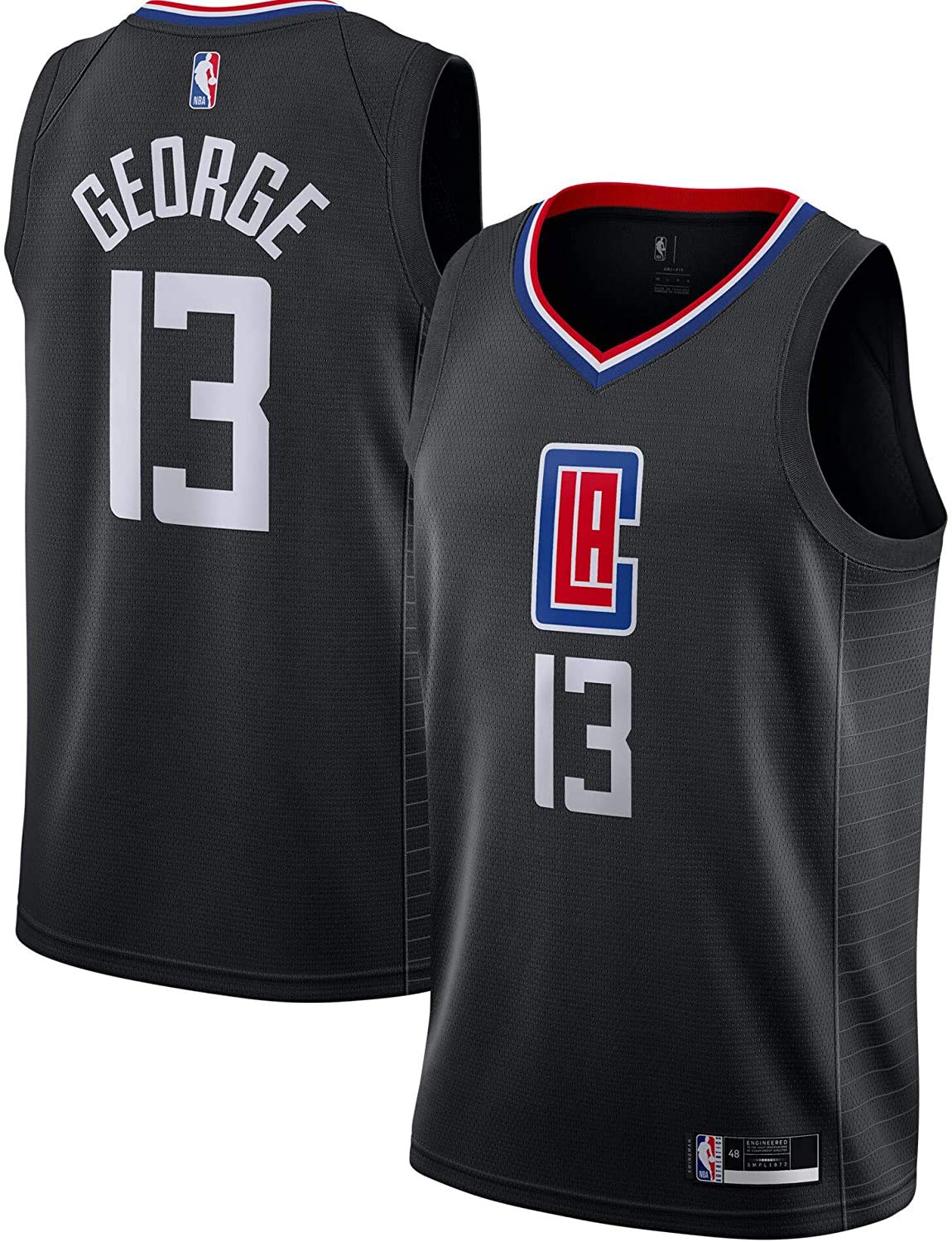 OuterstuffPaul George Los Angeles Clippers #13 Infants Black Statement Edition Jersey