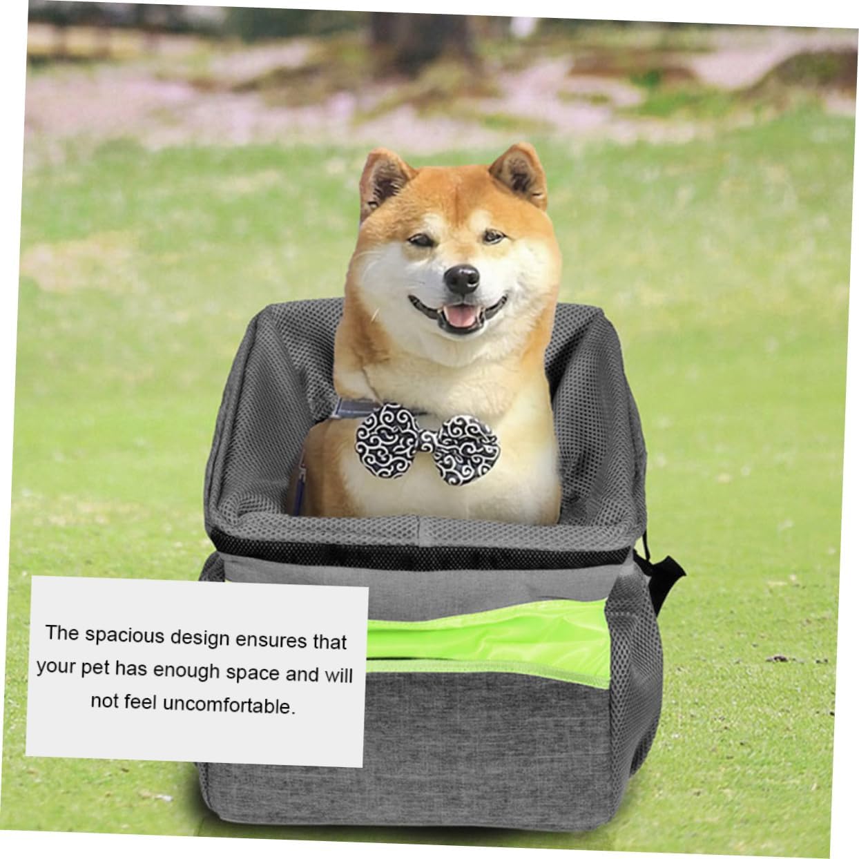 SUPVOX Breathable Oxford Cloth Bike Pet Carrier Basket Detachable Cats Folding Handlebar Pet Carrier with Mesh Liner for Comfort Visibility