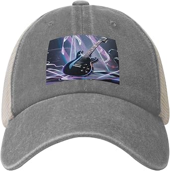 Snapback Trucker Hats Magic Electric Guitar Music Cowboy Baseball Caps Adjustable Blank Mesh Ball Caps for Men Women