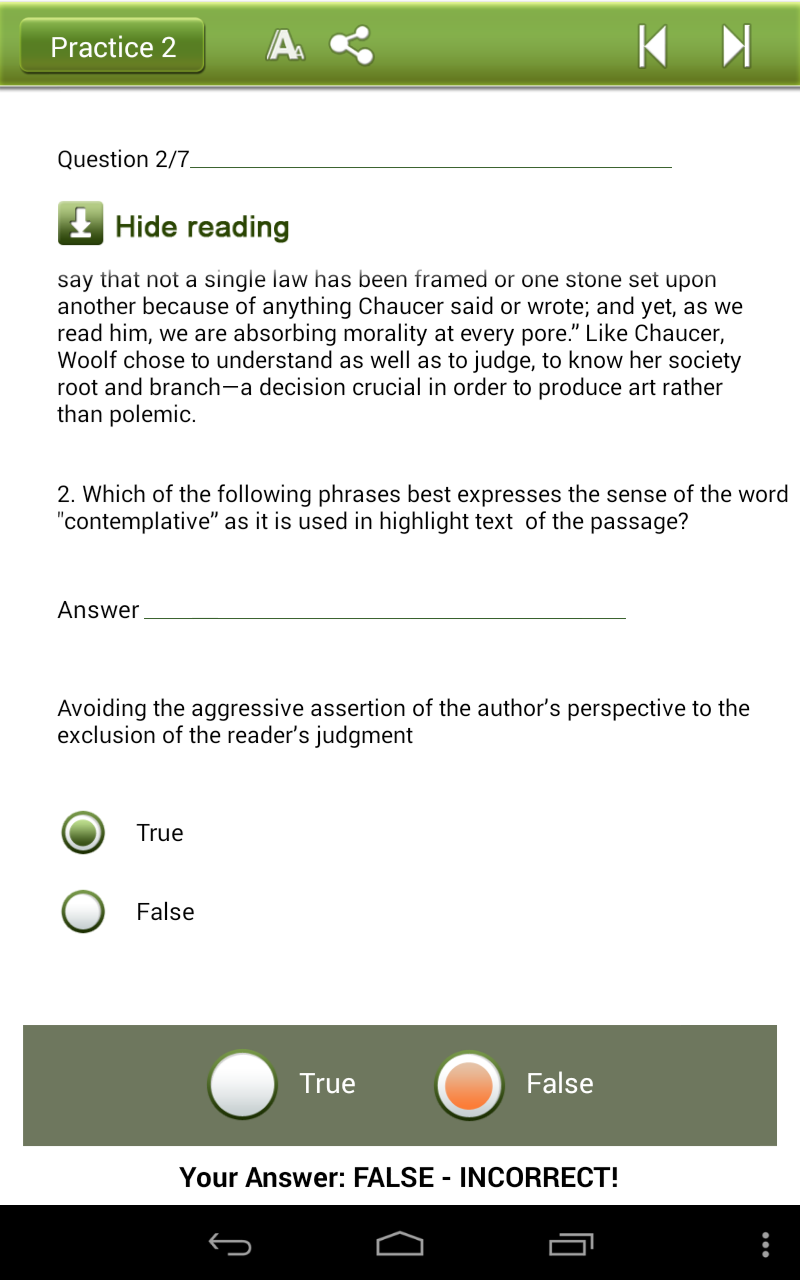 GRE Reading - App on Amazon Appstore