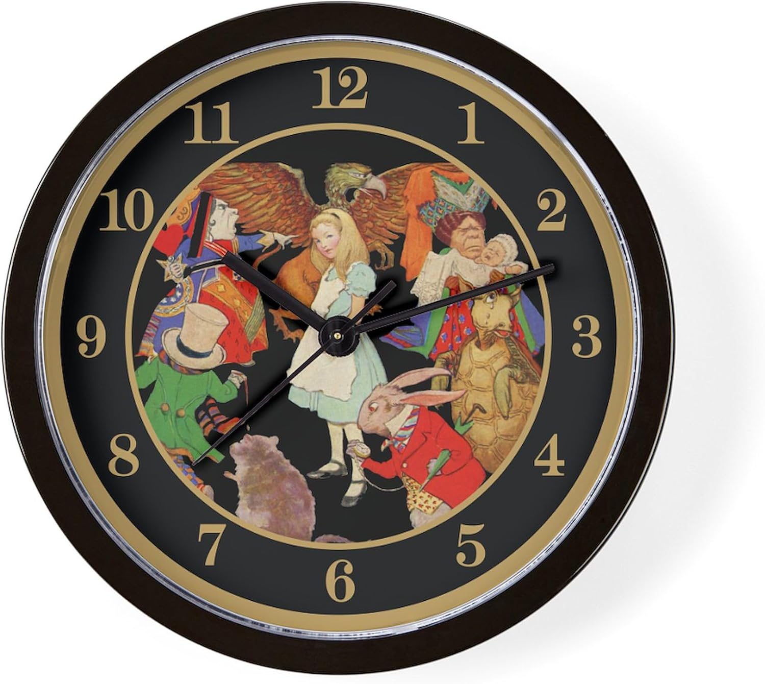 CafePress A Round Alice 10" Wall Clock for Livingroom, Kitchen, or Office