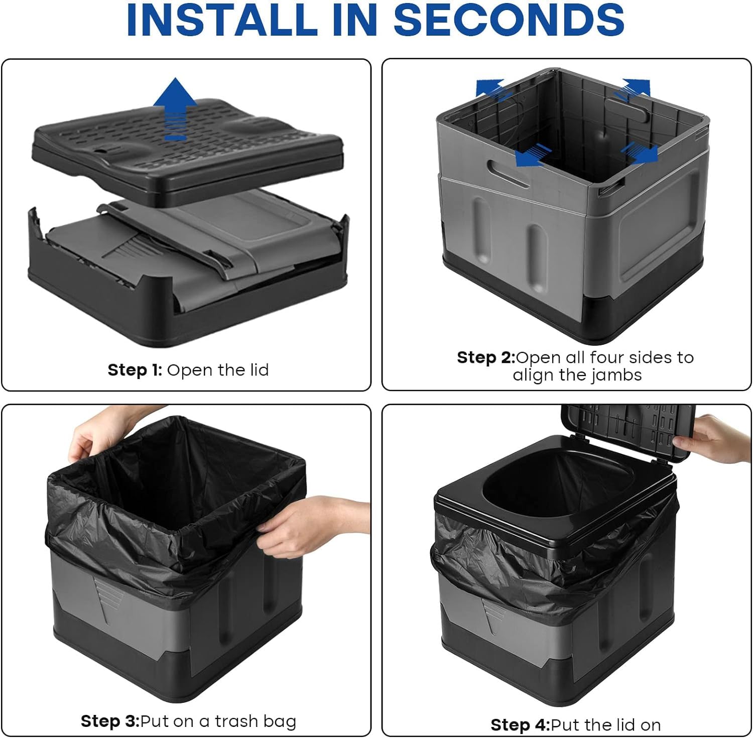Toilette da campeggio per Benz S-Class HEV 2021-2023, Gabinetto Portatile Large WC Portatile Pieghevole WC Campeggio Viaggio Auto