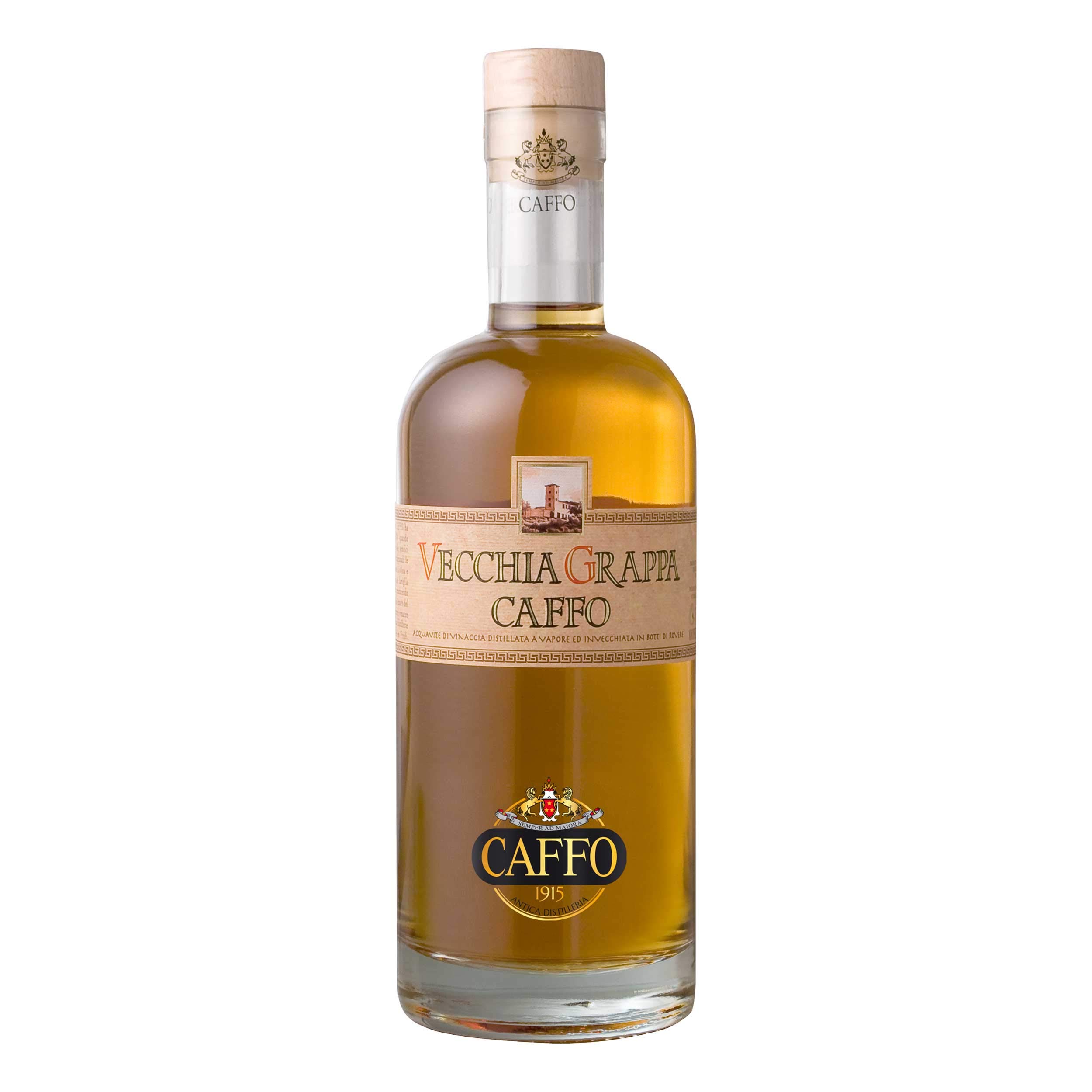 VECCHIA GRAPPA CAFFO 40 %Alk. Im Eichenfass gelagert.