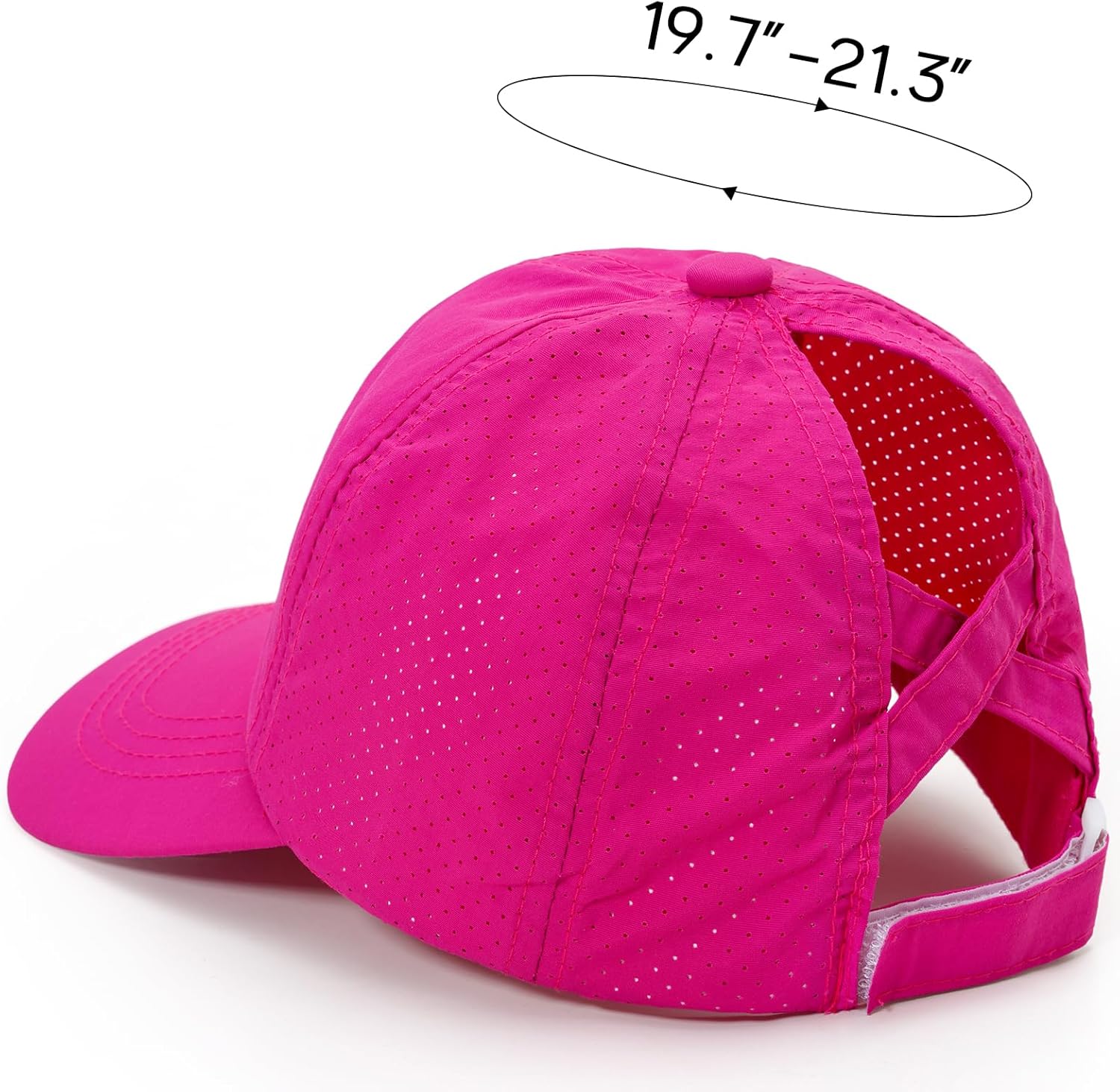 Girls Criss Cross Ponytail Baseball Cap Adjustable Ponycap Quick Dry Toddler Trucker Hat Girls Hats for Kids Ages 4-8 - Image 2