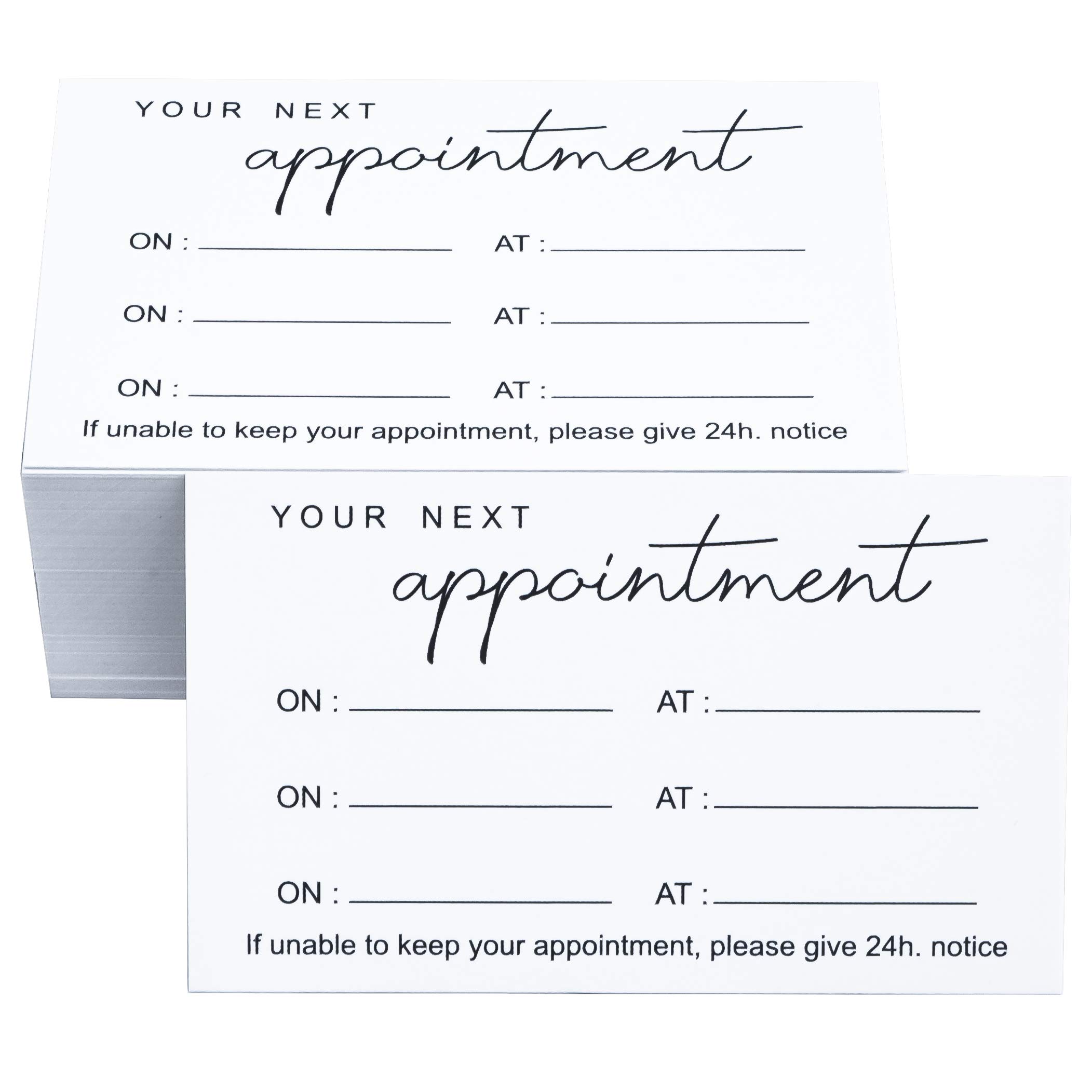RXBC2011 Appointment Reminder Cards for Beauty Makeup Hair Nail Salon Barber Shop Restaurants Therapist Pack of 100 type4 (WHITE 100PCS)