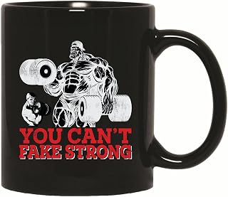Stylish Gift for Gym Fitness Workout Bodybuilding Fans 11oz 15oz Black Coffee Mug