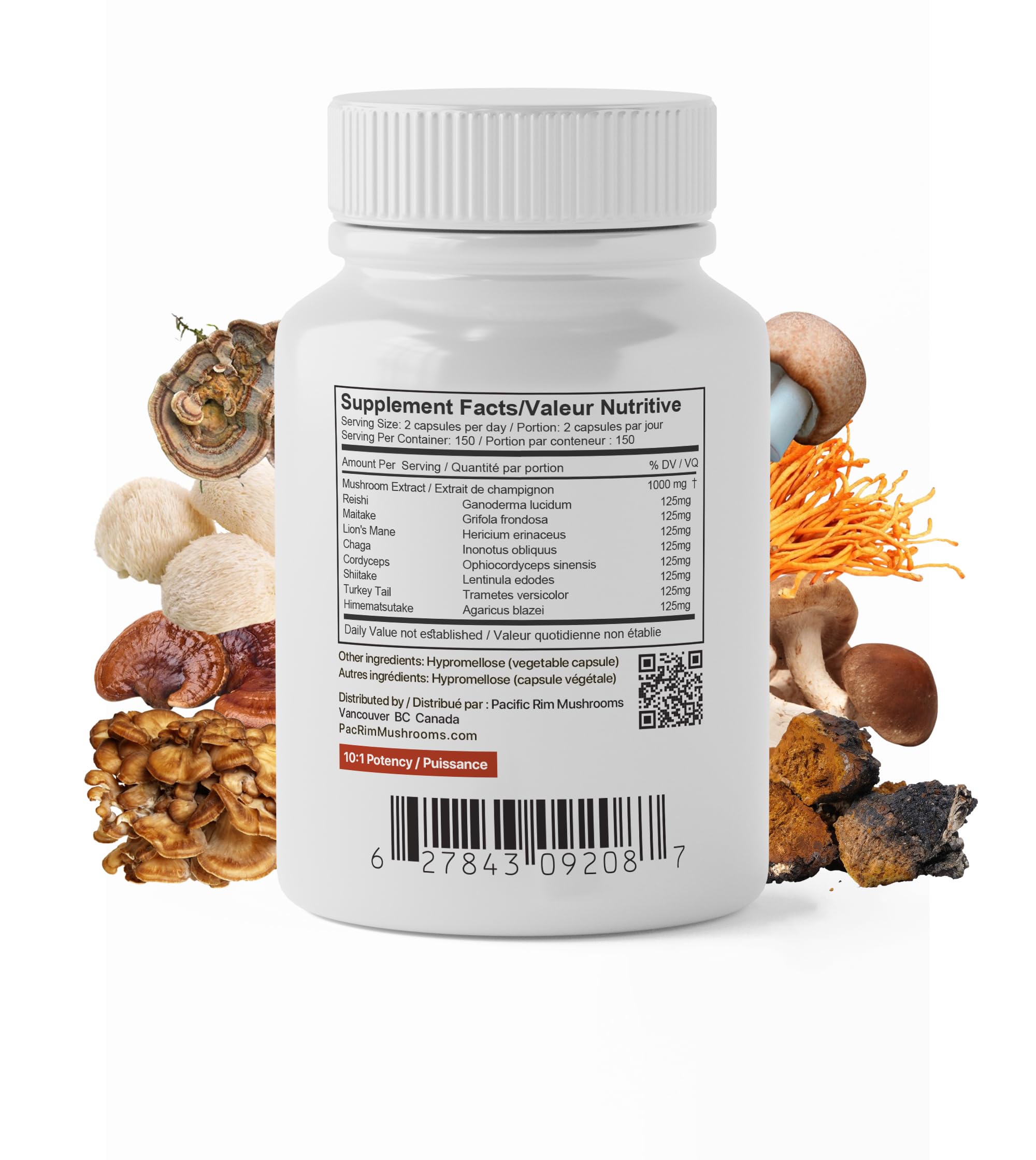 Pacific Rim Mushrooms Performance Supplement - Active 8