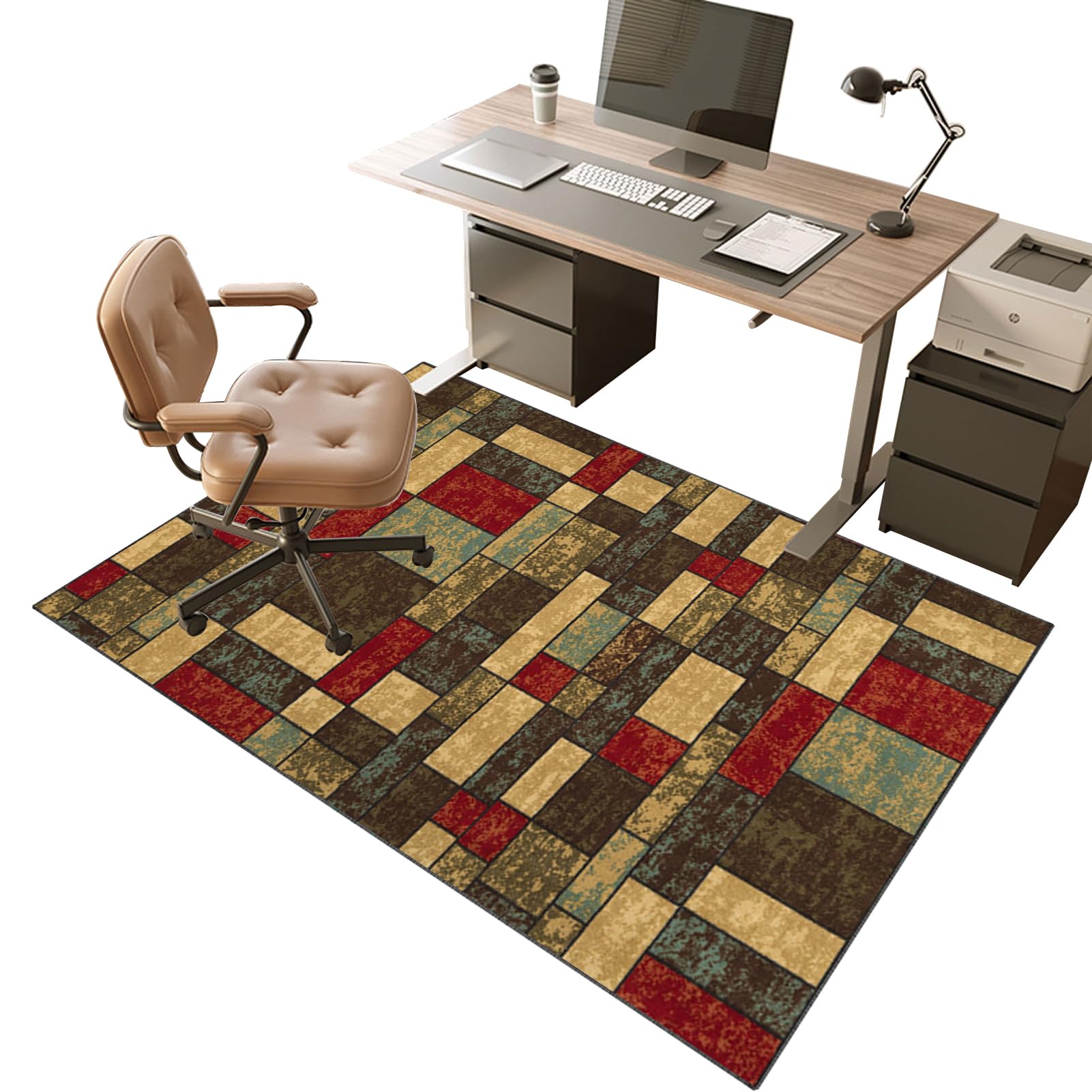 VETCS Gaming Stuhl Unterlage, Bürostuhl Unterlage, Bodenschutz Matte für Bürostuhl, Schreibtischstuhl Unterlage für zu Hause, Bodenschutzmatte für Hartböden, Gaming Teppich für Parkett 100 x 140 cm