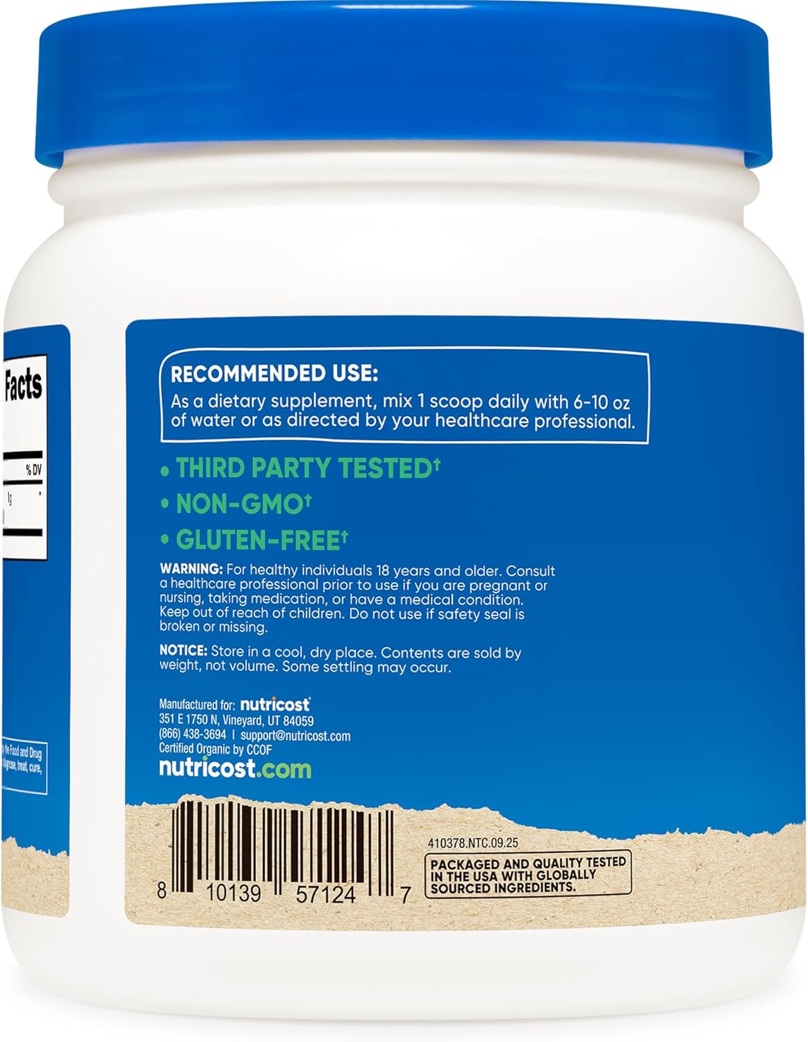 Nutricost Organic Lion's Mane Mushroom Powder (8 oz) - 227 Servings, Certified USDA Organic Supplement - Image 4