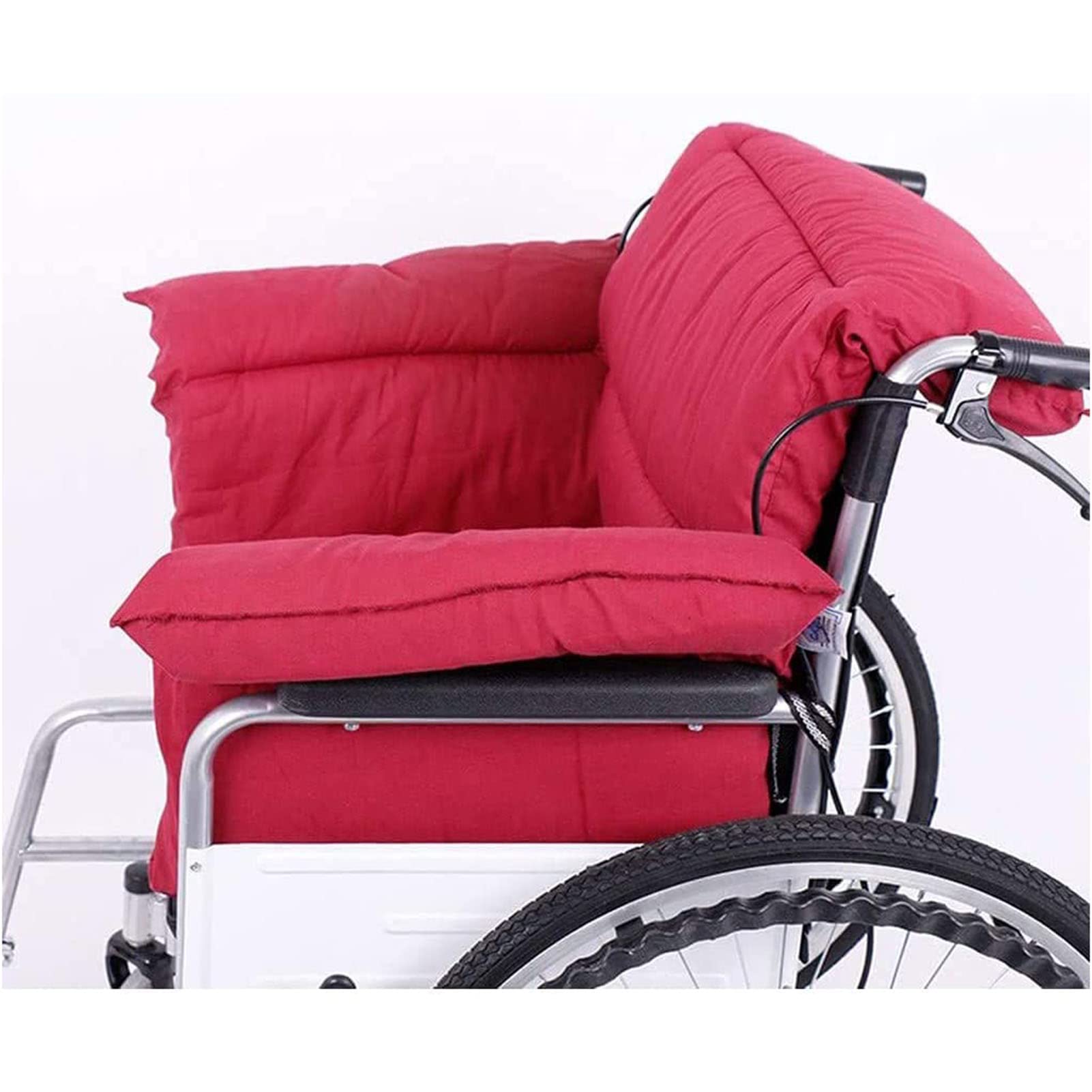 Cojín Cómodo para Silla de Ruedas con Respaldo, Cojín para Silla de Ruedas en Forma de T, la Presión Alivio del Dolor para Reducir la Tensión en la Espalda Lavable