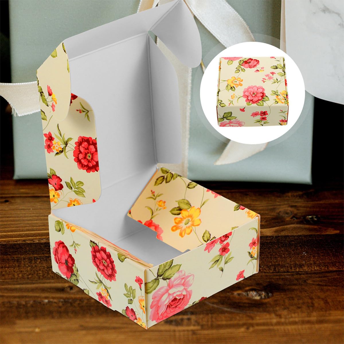 Anneome 90 Scatole di Carta Kraft per Prodotti da Bagno e Biscotti, Confezioni per Amiche e Figlie, per Ristoranti e Pasticcerie, Set da 90 Pezzi