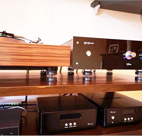 Miniatura 7 de Almohadillas de aislamiento de audio para reproductores de discossubwoofertocadiscosamplificadoraltavozgrabadora 1.732x1.575 in, paquete de 4 (negro)