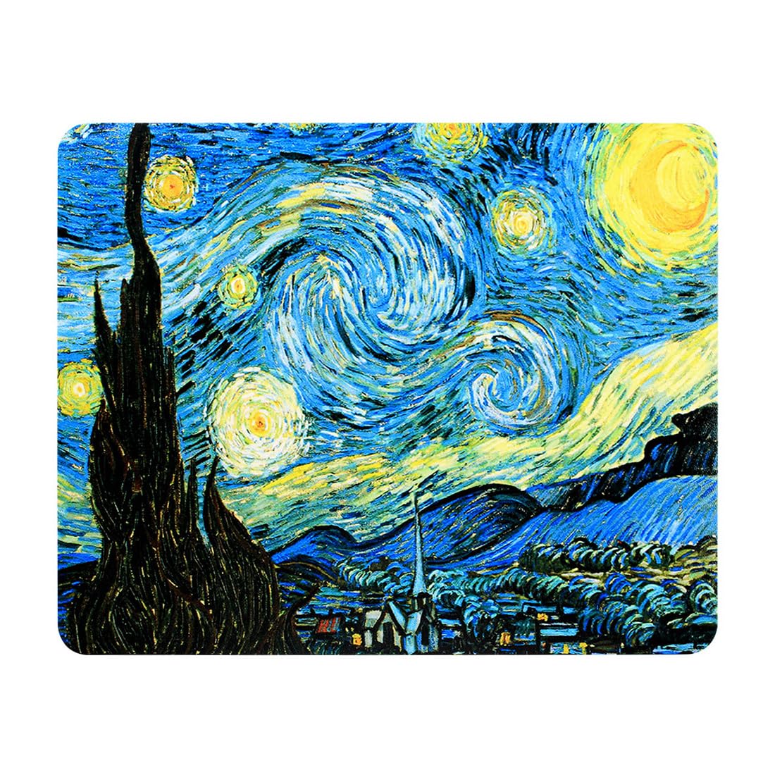 Alfombrilla Ratón, Fibra Extrafina Alfombrilla para Computadora, Mouse Pad, Materiales Duraderos, Portátil, Patrón clásico de pintura al óleo, para Ratón con Cable o Inalámbrico, multicolor