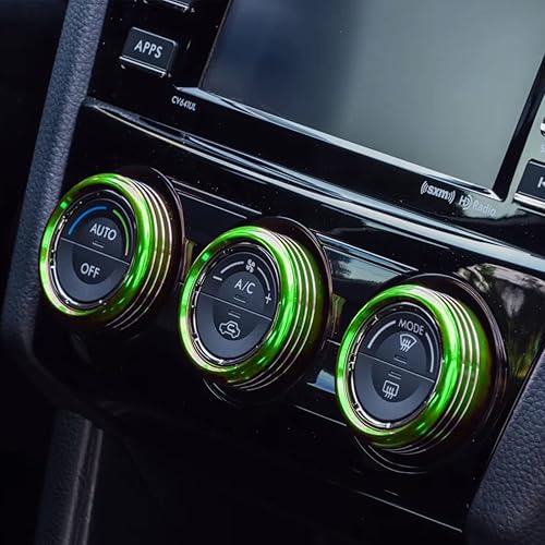 Miniatura 7 de Para Subaru - Cubierta de perilla de CA, accesorio para interruptor de consola central, botón de control de volumen, ajuste de anillo compatible con