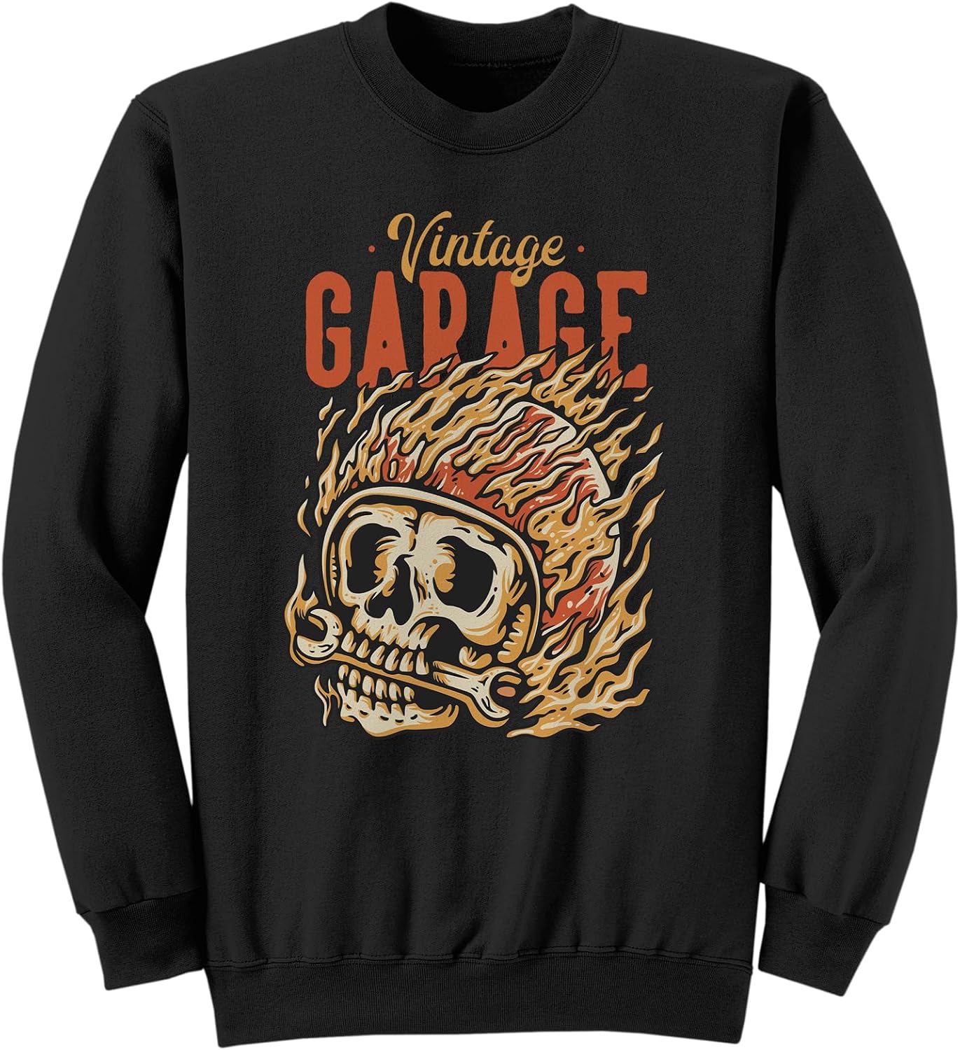GotPrint Vintage Garage Sweatshirt For Men Father's Day Mechanic Retro Mechanic Humor Gift Shirt Crewneck Sweater Long Sleeve