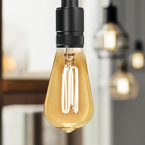 Miniatura 8 de Feit Electric ST19 Bombilla LED Edison vintage, equivalente a 40 W, regulable, luz cálida 2100, base E26, bombillas de iluminación de filamento fino
