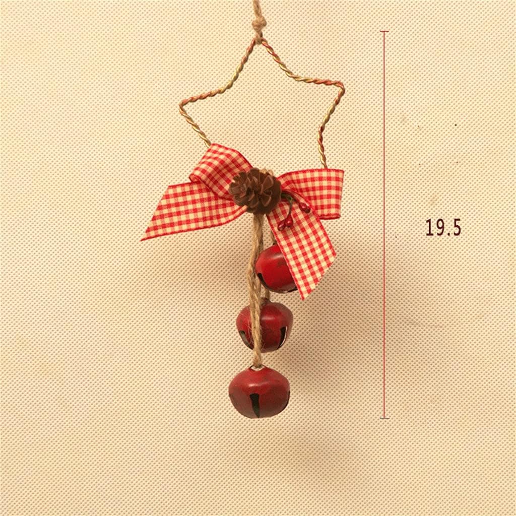 2pc Christmas Supplies Bells Old Retro Mini Pendants Christmas Tree Decoration Small Bells (Color : Red Size : 9.5 * 3 * 19.5cm)