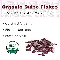Vista 5 de Organic Dulse Flakes - Sun Dried, Wild Crafted, North Atlantic Dulse - Palmaria Palmata (4 oz)