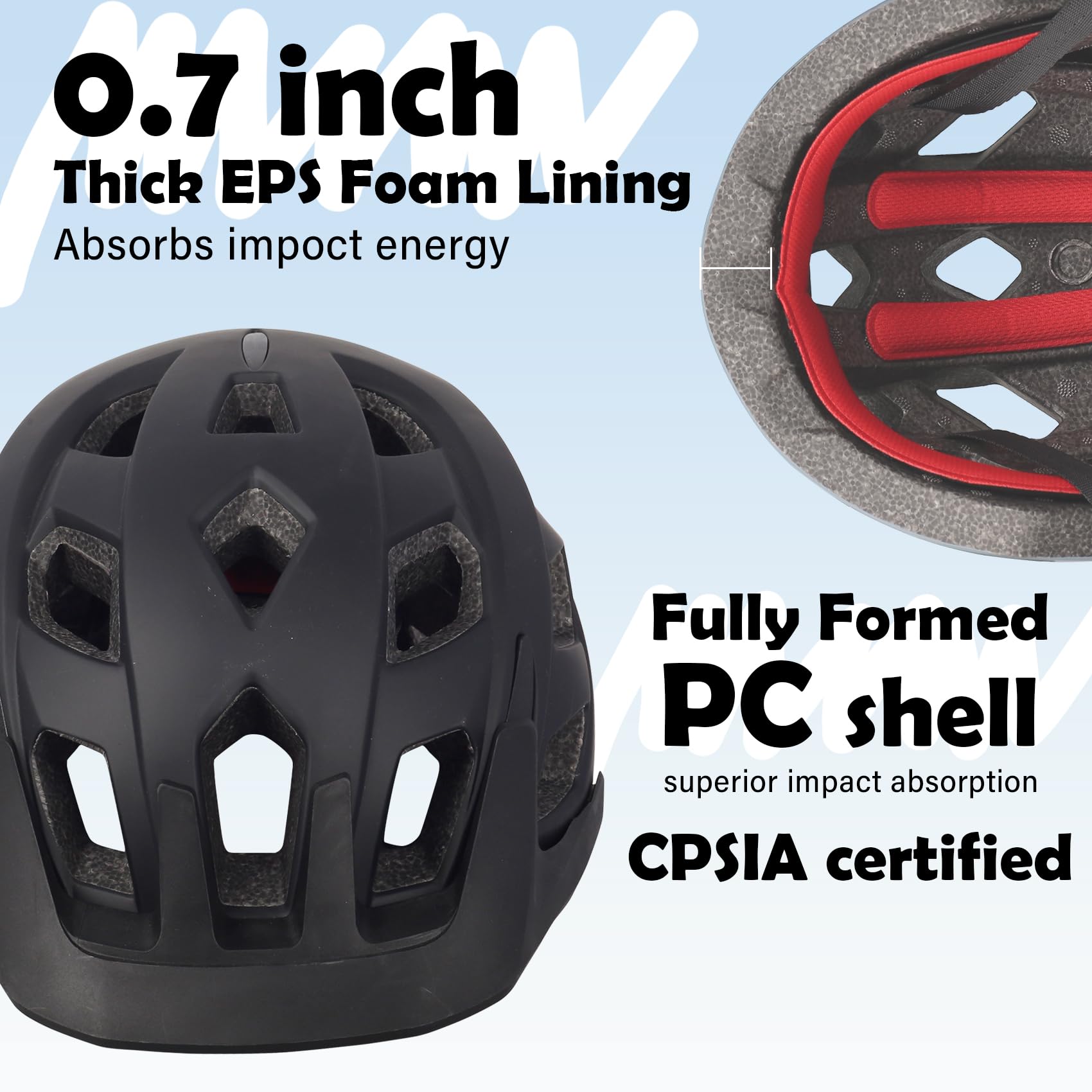bike helmet thick Atphfety Kids Helmet,Size Small for Toddler Child Boys & Girls impact resistance Fusion19™ Weighted Wacky Head Style:KDS-364LX (Left) hang on breeding box large