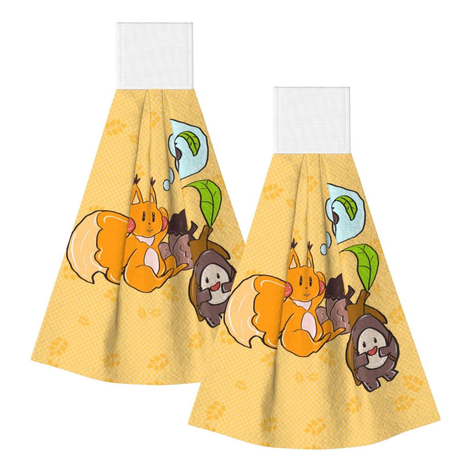 Sunflower Seed Squirrel Highly Absorbent Dish Towels Soft Coral Fleece Wipe