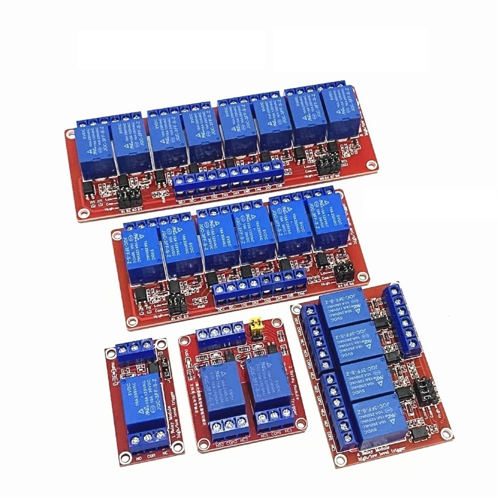 Modulo relè 5V 12V 24V 1/2/4/8 canali Modulo relè di Isolamento Doppio accoppiatore Ottico con Trigger di Livello Alto e Basso(5V,6)