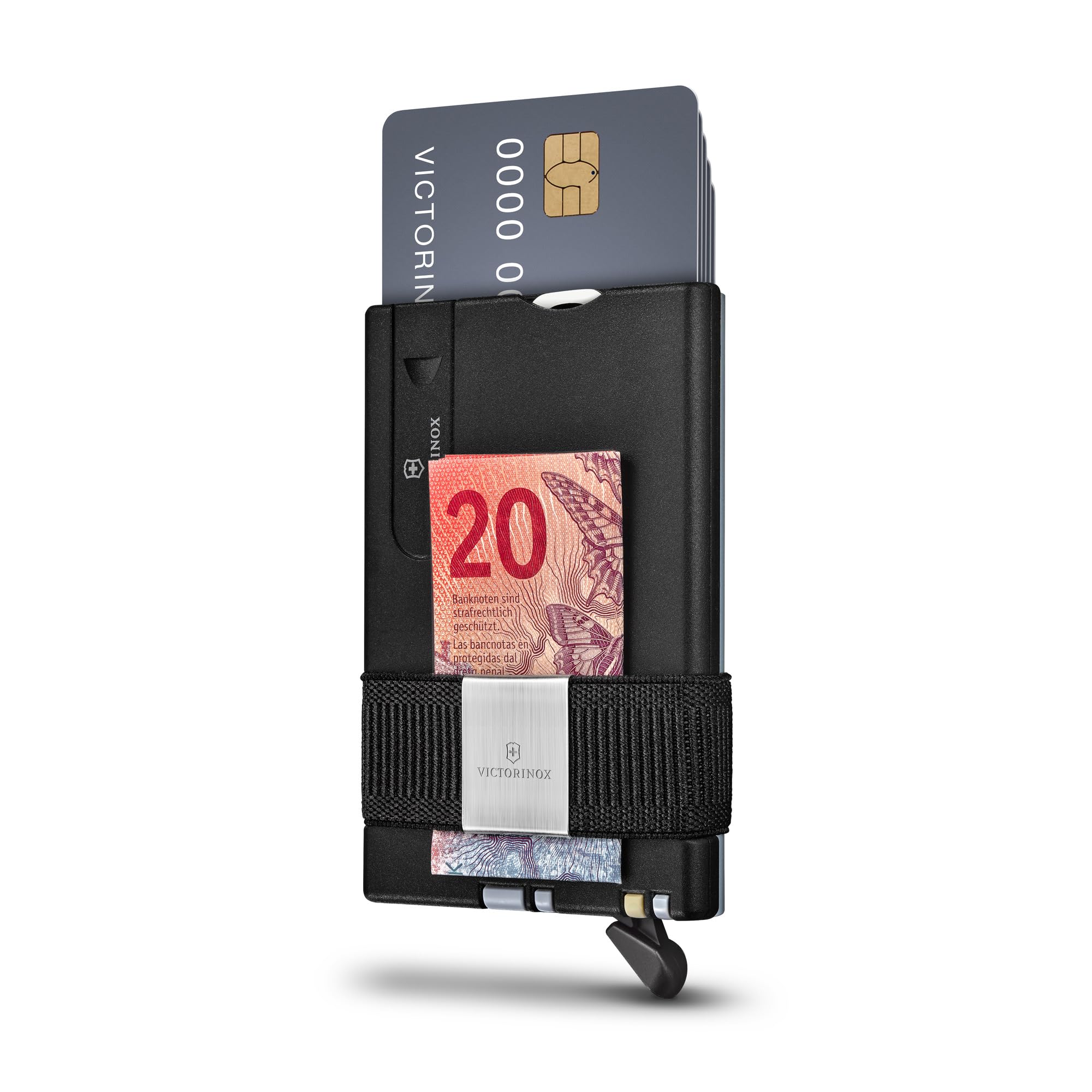 VICTORINOX Smart Card Wallet, 2 in 1 Portemonnaie mit Multitool, 10 Funktionen, Swiss Made, Kartenetui, inkl. Gelscheinband