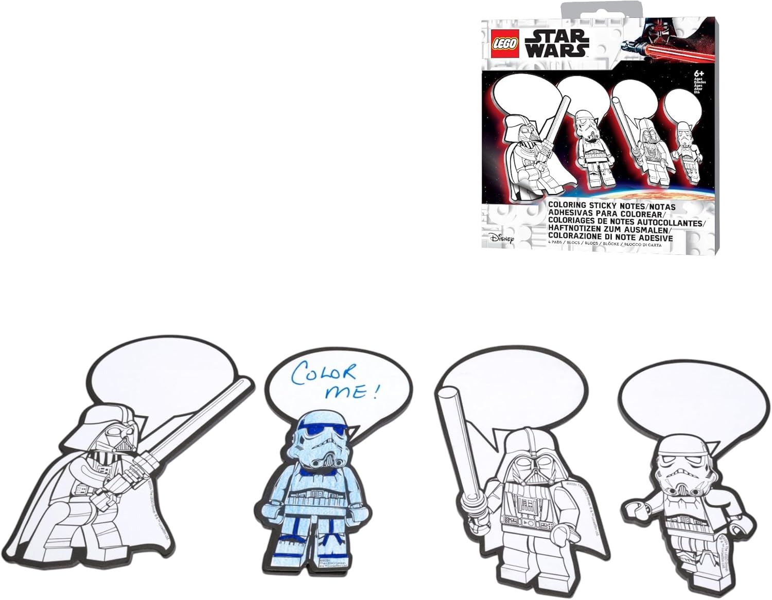 Lego Star Wars Coloring Sticky Notes - Darth Vader (53481)