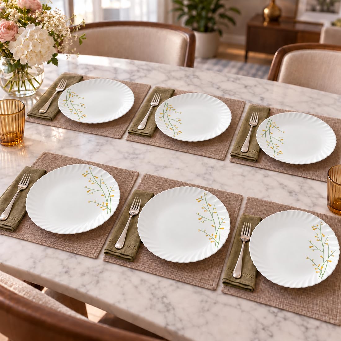 La Opala Diva Classique Quarter Plate Set - 7.5" -1 La Opala Diva Classique Quarter Plate Set - 7.5" -1