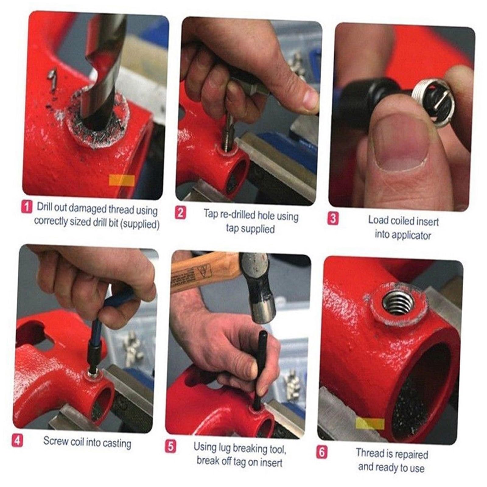 Autotrimgereedschap 20-częściowy zestaw do naprawy gwintów metrycznych Car Pro Coil Drill Tool M3 M4 M7 M9 M11 Car Pro Coil Tool M11*1,5 Kunststof Hevelgereedschap(M11X1.5)