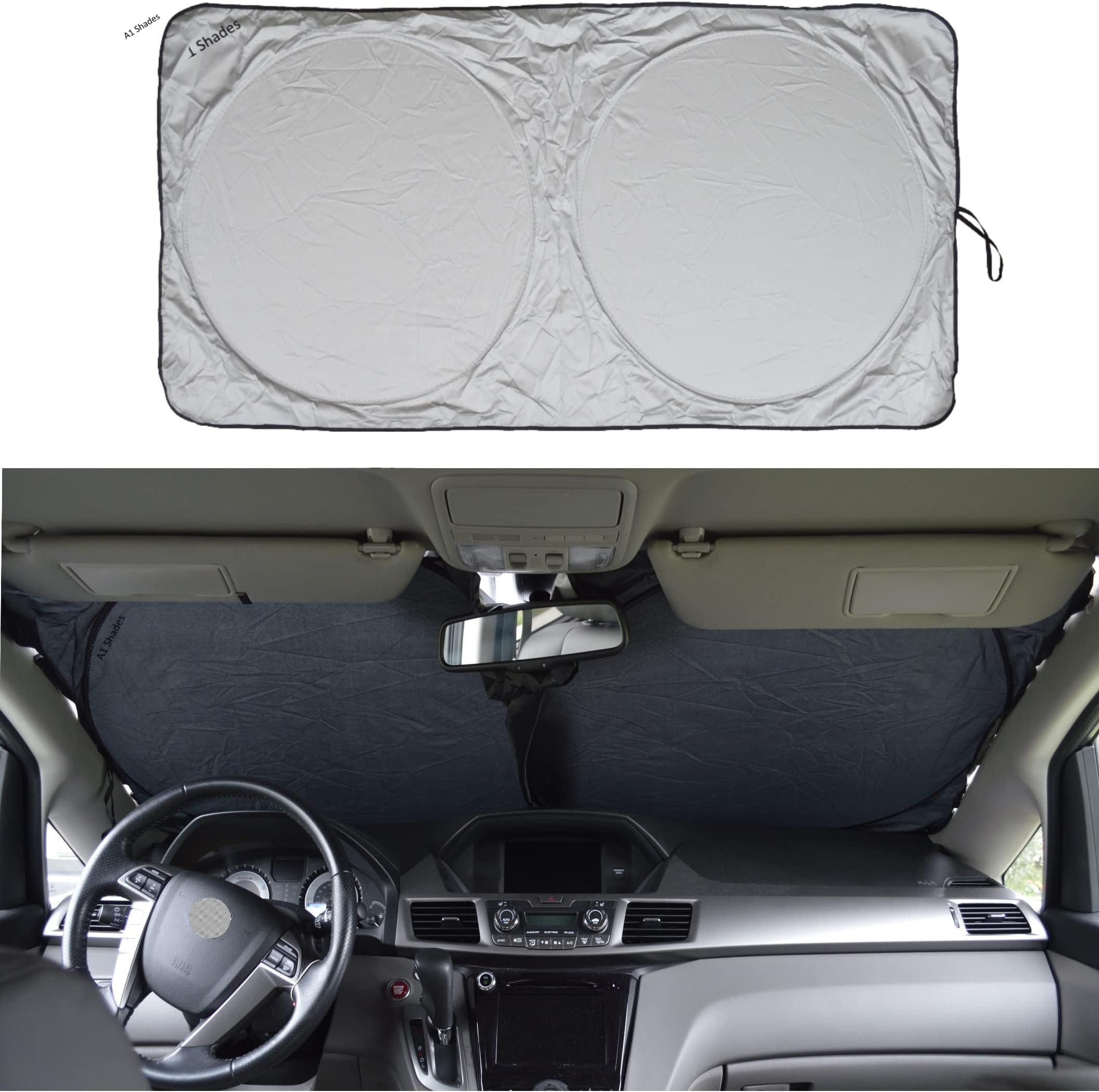 Windshield Sun Shade Find Your Vehicle's Size in Size-Chart for Popular Make & Models (Small.)