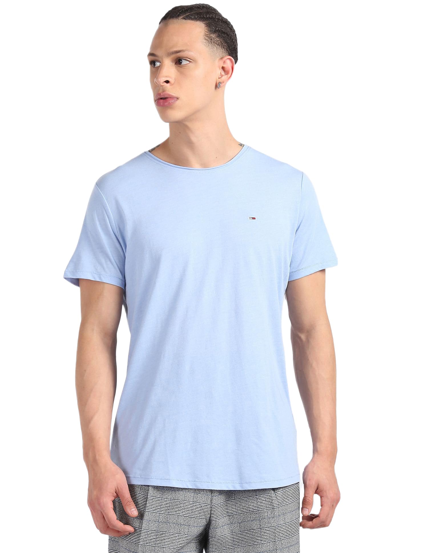tommy hilfiger Men's Solid Regular Fit T-Shirt-picture-24