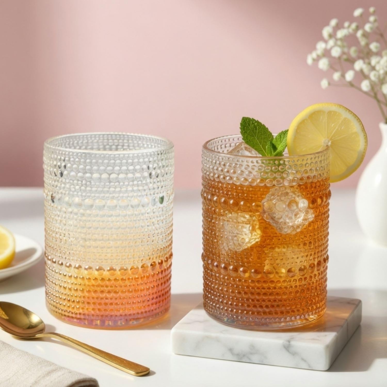 Vintage Hobnail Whiskey Glasses - Set of 6 -31 Vintage Hobnail Whiskey Glasses - Set of 6 -31