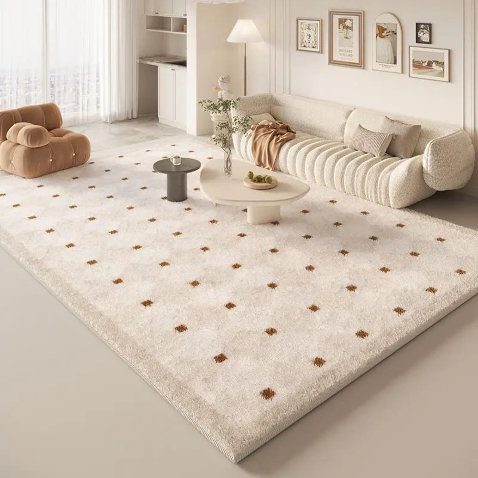 Tapis de grande taille haut de gamme moelleux pour sublimer un salon de style moderne 80x120