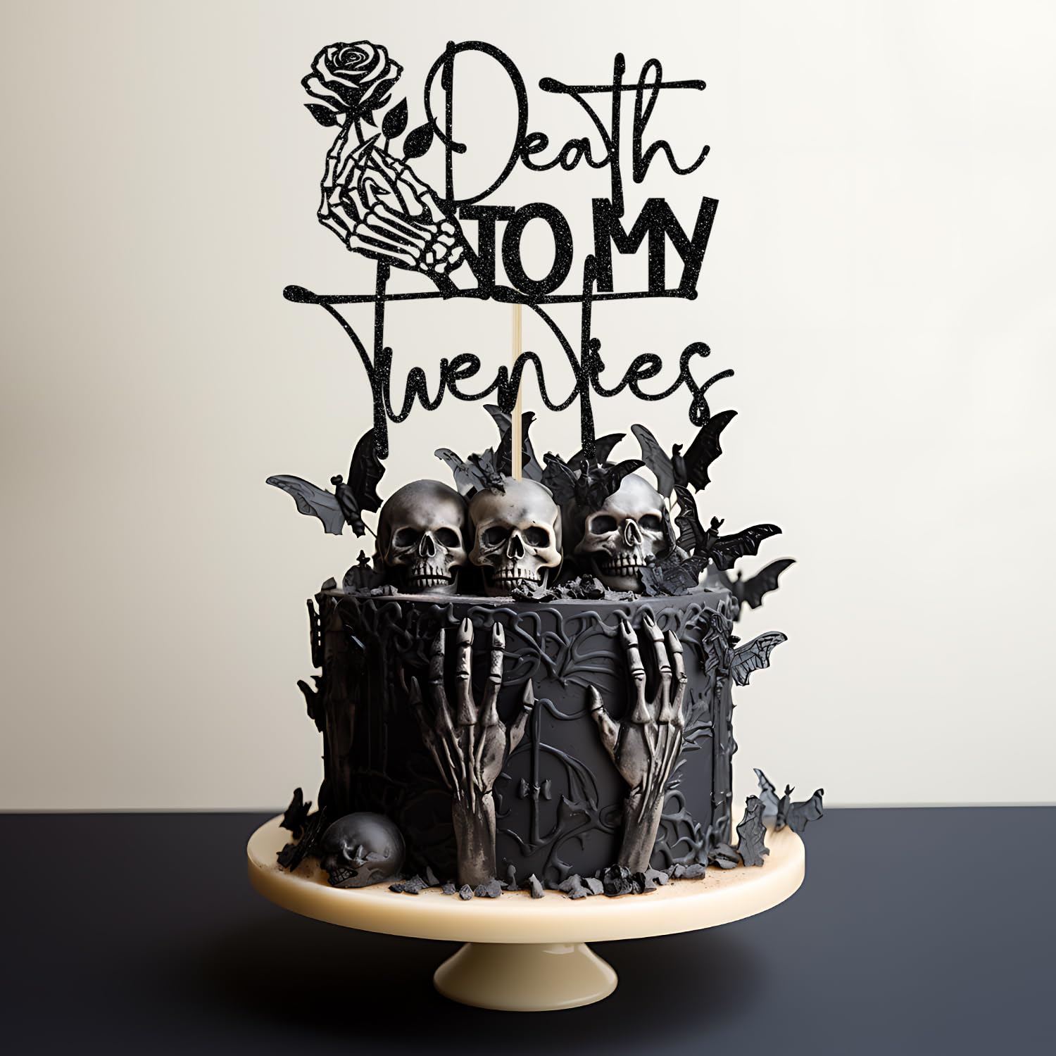 Topper Per Torta 30 Anni 'Rip To My Twenties' | Decorazione Glitterata Per Compleanno Tema Inglese
