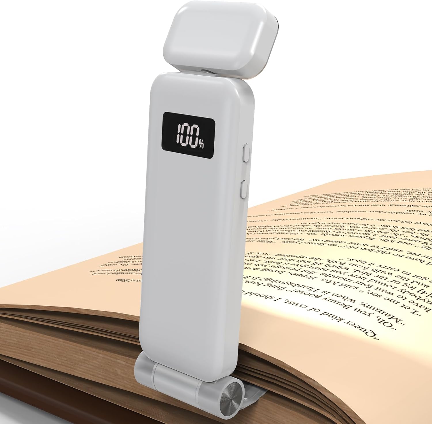 Rechargeable Reading Book Light with Clip & Battery Indicator- 9 Luminescence Mode Book Lamp for Night Reading in Bed, Portable 1.6 Oz Ultralight,Stocking Stuffers for Kids,Book Lovers,White