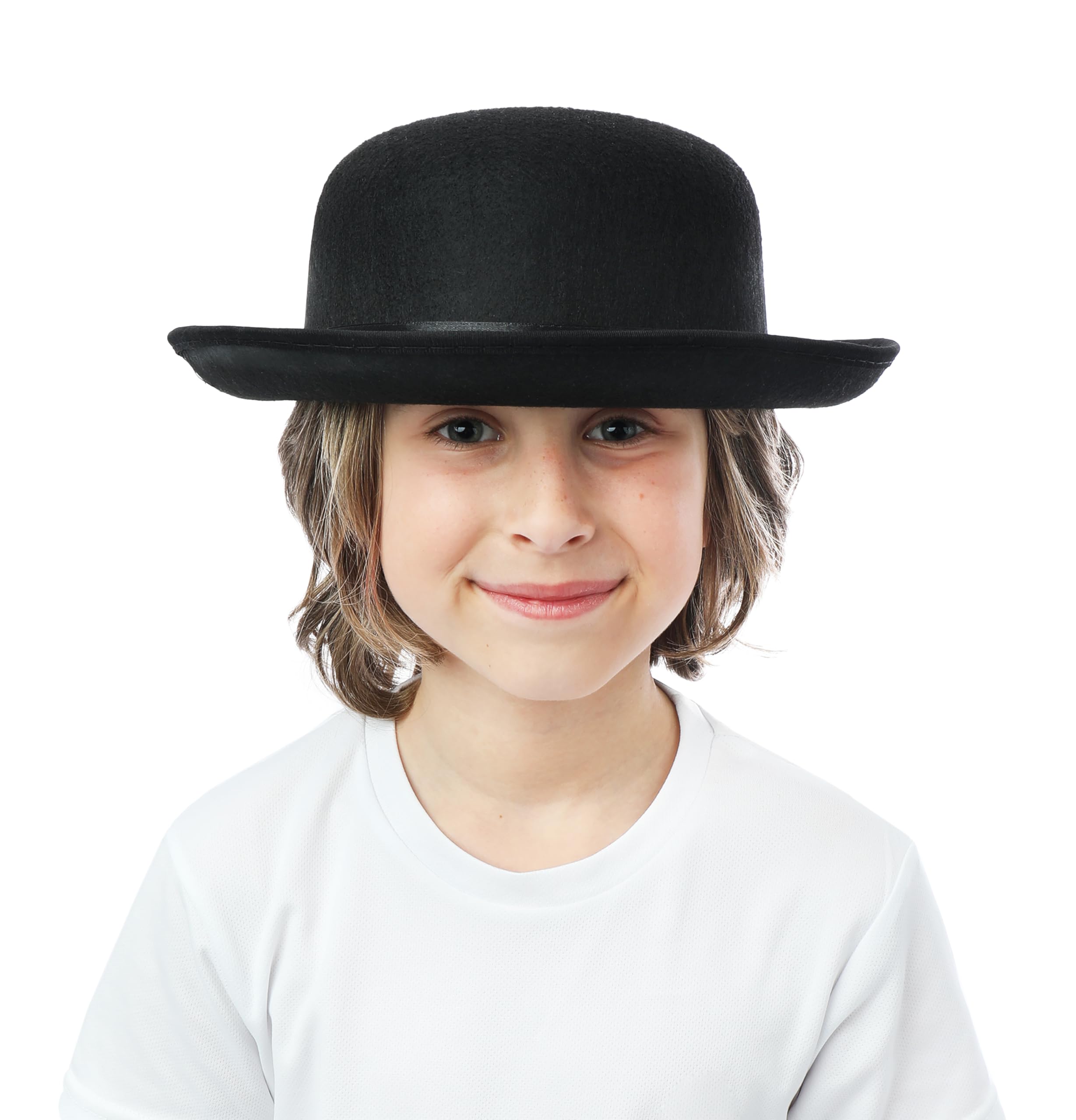 Chapeau Feutre P'tit Clown Enfant – Noir Bandit Masqué, Accessoire Déguisement Fête D’Anniversaire