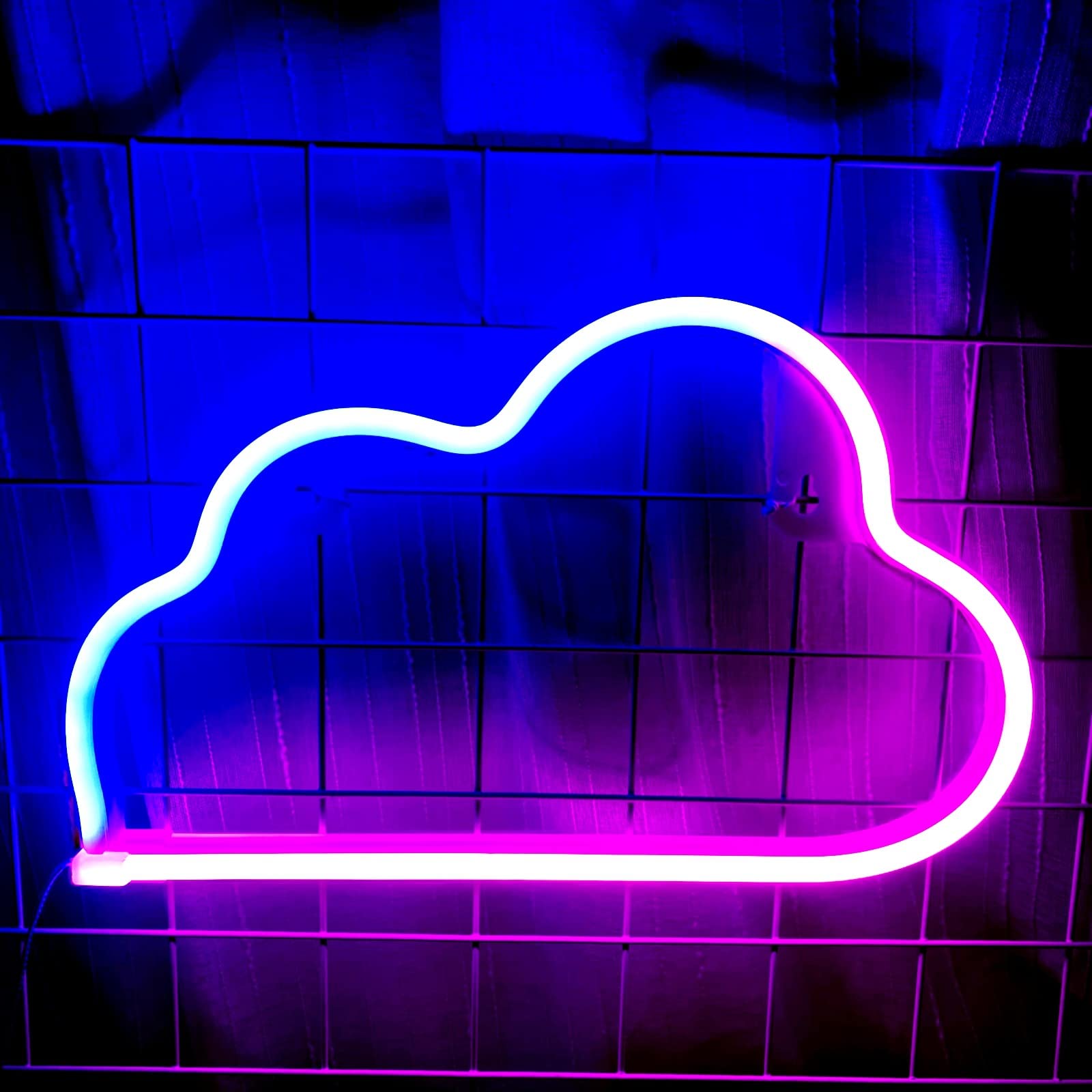 NIWWIN Wolke Neon Schild, Neon Sign Light, Dekorative Wandleuchten,Stimmungslichter im Schlafzimmer,Kinderzimmerdekoration, Weihnachtsdekoration, Geburtstagsgeschenk. Akku oder USB.