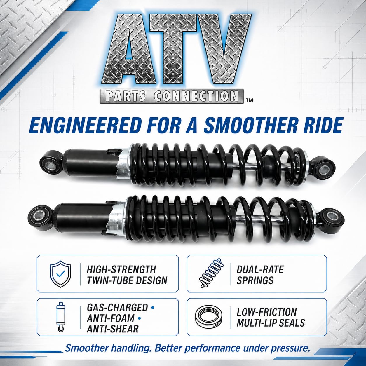 Amazon.com: Precision Front Shocks for Suzuki King Quad 300 4x4