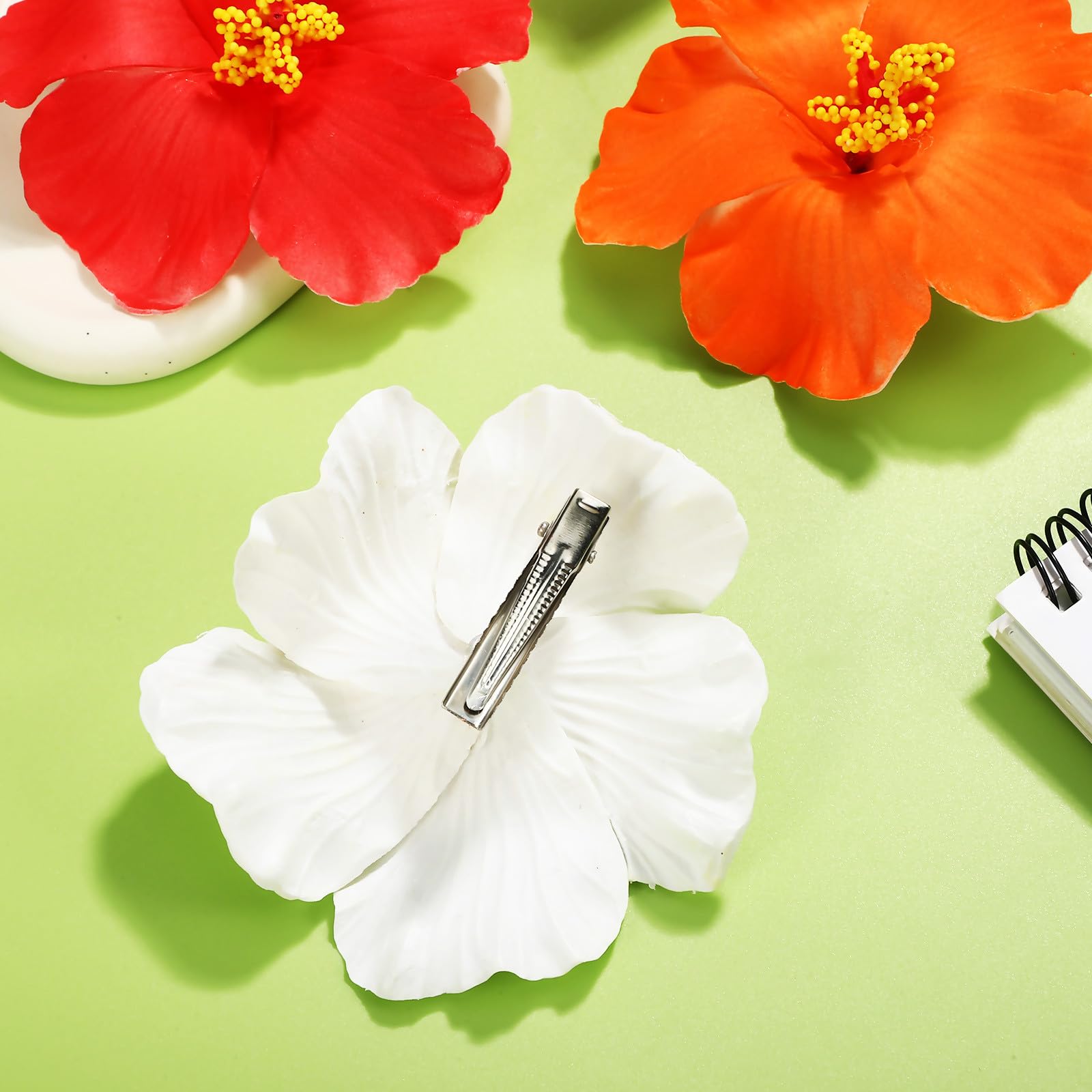 NUOBESTY Pinzas para el Cabello con Flores Set de 3 Unidades en y Accesorios con Flores para Mujeres y Niñas Decoración Veraniega para Fiestas y Vacaciones