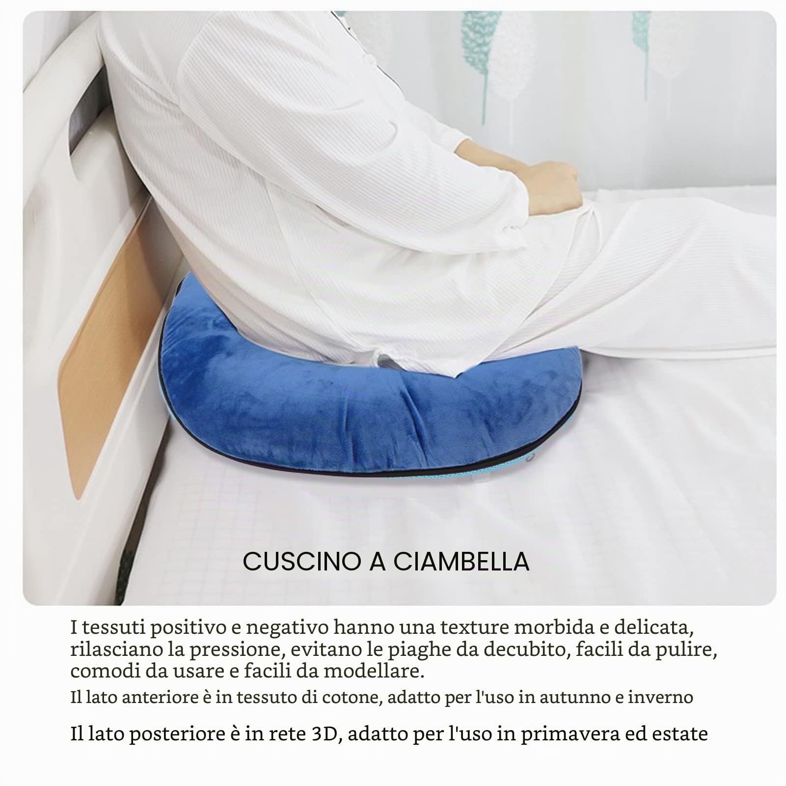 Cuscino a Ciambella Cuscino per Coccige per Emorroidi, Morbido e Traspirante Cuscino per Sedile Impermeabile Staccabile Sollievo Dal Dolore per Coccige, Prostata, Sciatica,