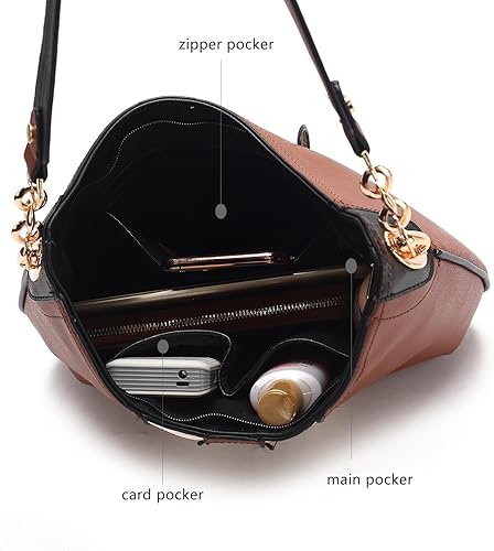 Vista 6 de MKF Collection Mia K - Juego de bolso hobo para mujer y cartera de pulsera, bolso de mano de diseñador con asa superior
