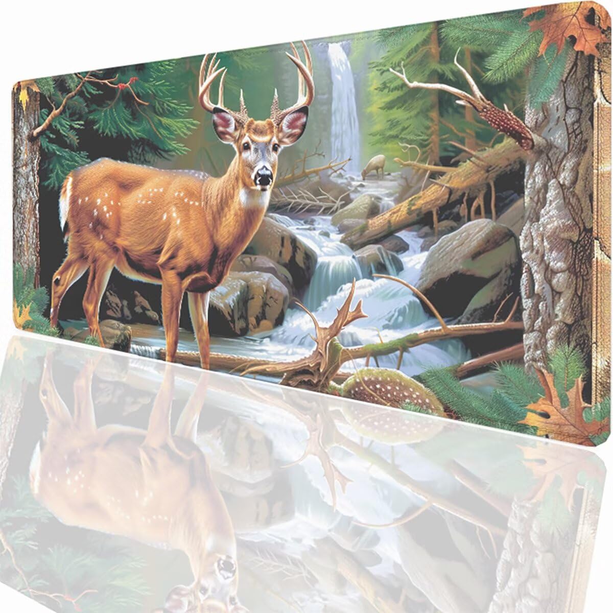 Tappetino per Mouse Gaming XXL 1200x600x3mm – Ufficio Mousepad Grande – Migliora la Velocità e la Precisione Tenuta Stabile Sottomano per Ufficio e Casa Accessori Scrivania – Animale Cervo LMDT6948
