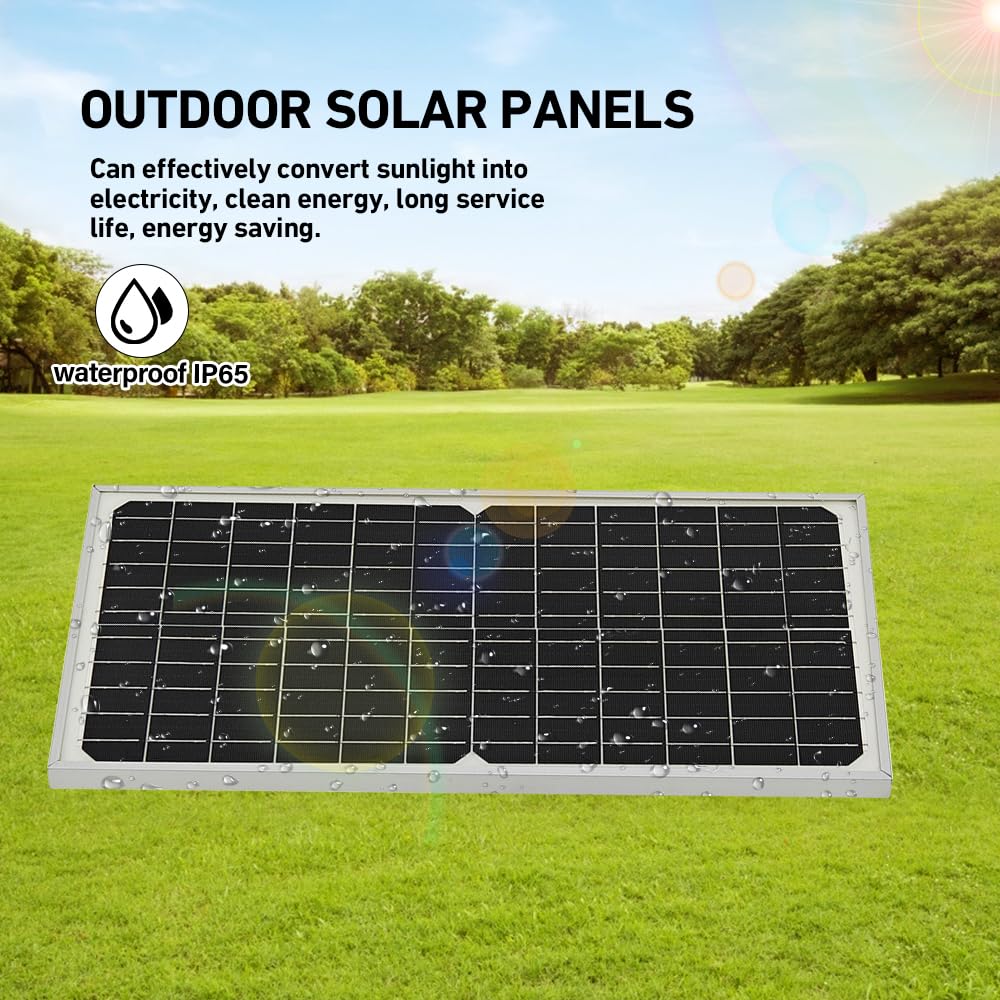 Lotvic Ventilatore solare, ventilatore solare da 16 W, kit di ventola a pannello solare, doppio ventilatore di scarico, ventilatore solare, per piccoli polli, serre, case per animali domestici, garage