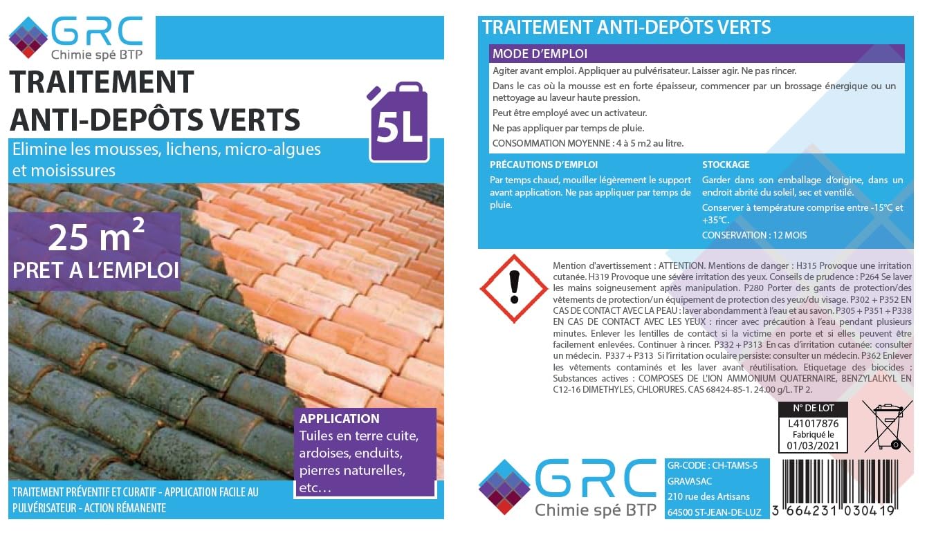 GRC – Trattamento anti-muschio pronto all'uso, 5 l