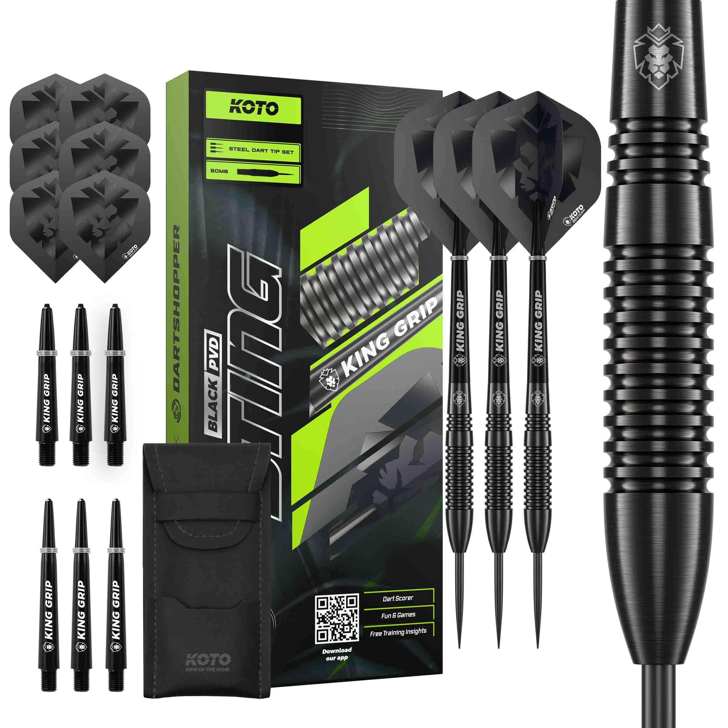 KOTO - Sting Black Bomb, 90% Tungsten, Czarny, 22G, Lotki Set 3