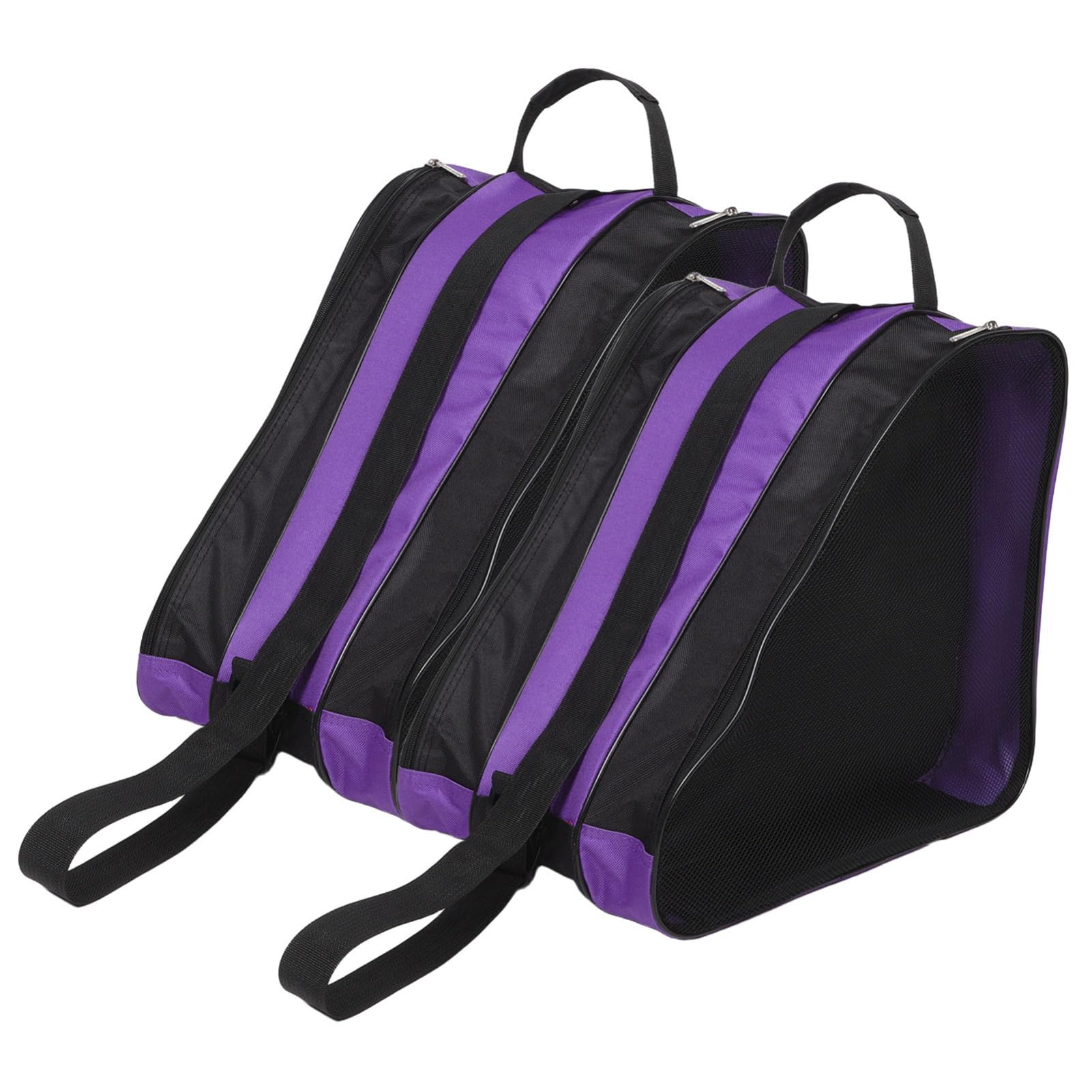 Happyyami Borsa da Pattinaggio 2 Pezzi Grande Capacità in Oxford | Design Multistrato, per Uso Outdoor, Adatta a Stivali e Scarpe, Stile a Spalla, Colore Viola
