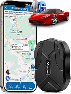 Zeerkeer GPS Locator for Car, Motorcycle, Truck, 4G GPS Tracker Anti-lost Vehicles Waterproof and Free APP SMS Multiple Alarms, Strong Magnet Real Time Tracking Geo-Fence Alarm TK905 4G asin的图片