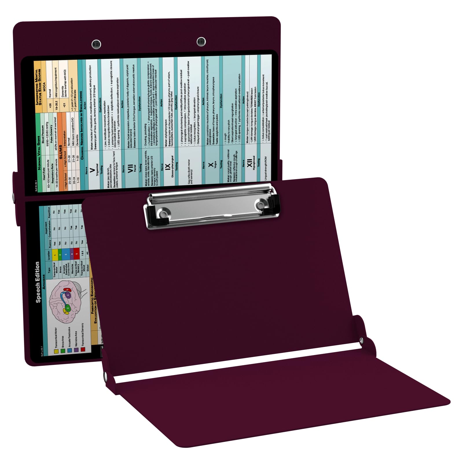 Whitecoat Clipboard® - Speech Language Pathology Edition (Wine, Bifold)
