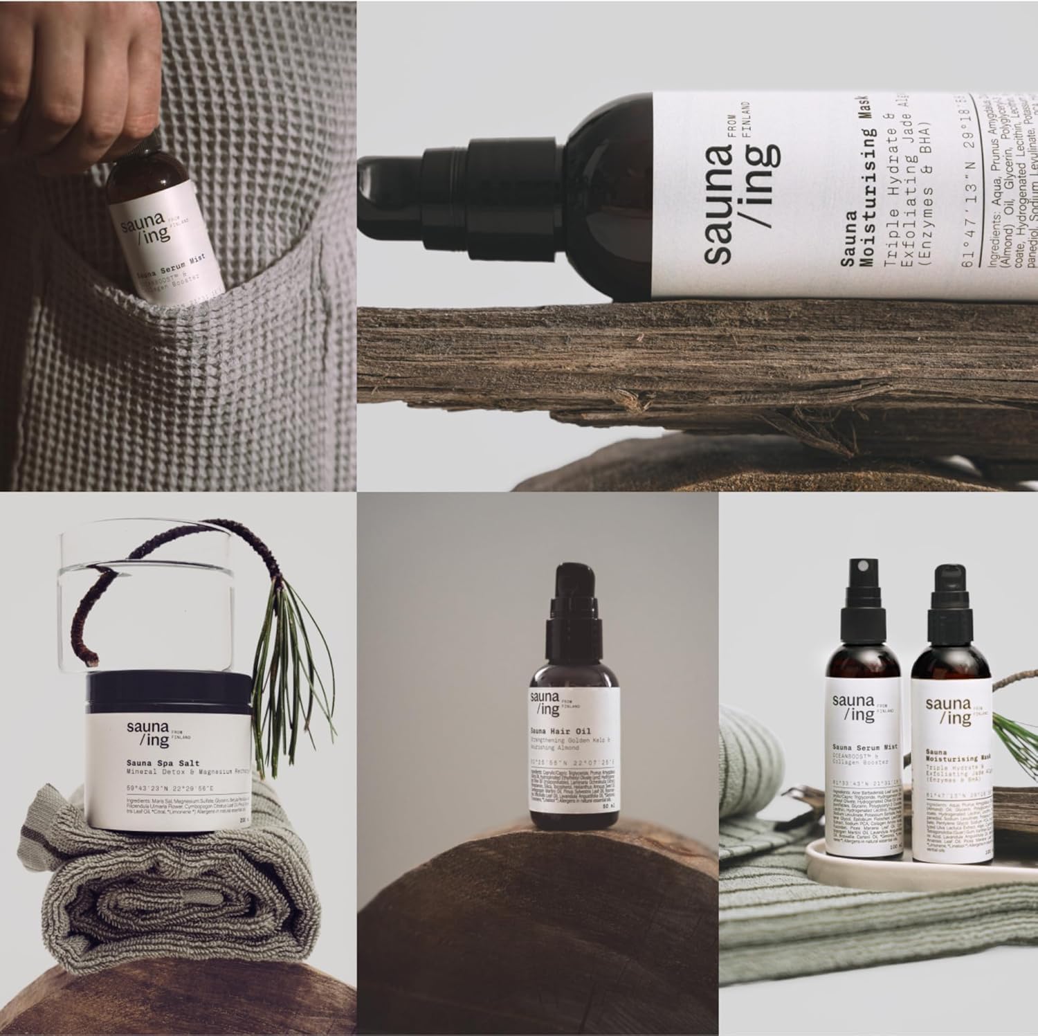 Sauna Serum Mist – Spray viso dopo la sauna con OCEANBOOST™ & collagene Booster – Idratante, rinfrescante e ad assorbimento rapido – Cura della pelle vegana